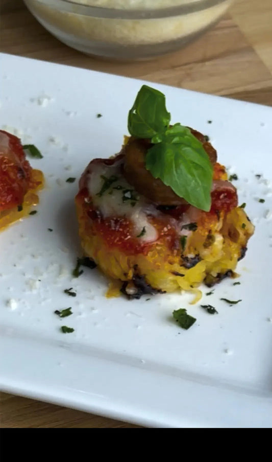 Spaghetti Squash Chicken Sausage Bites