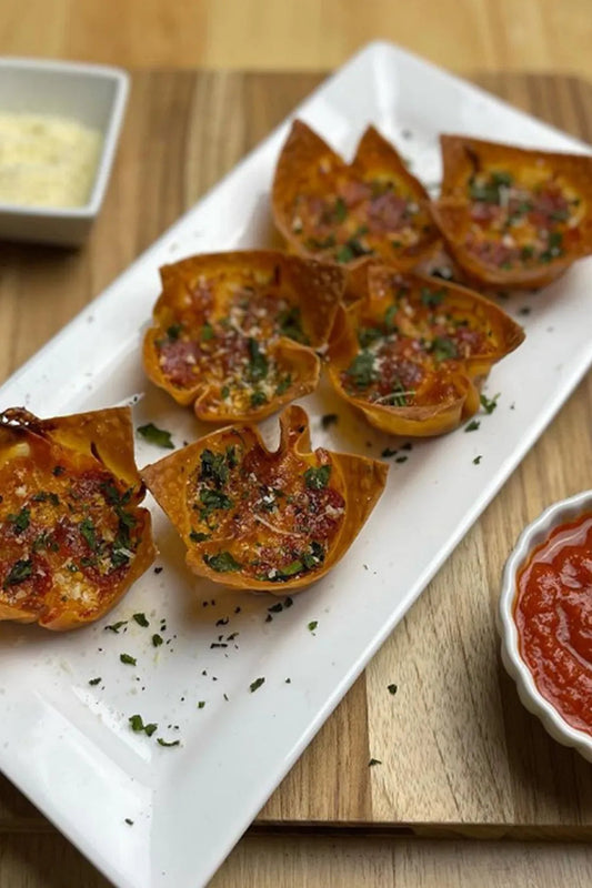 Bite Sized Pizza Wonton Cups!